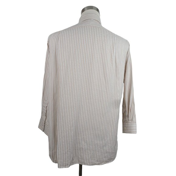 Paul Fredrick Vintage 80s Two Ply Cotton Men's Button Up Shirt 16.5 - 32 - Picture 6 of 7